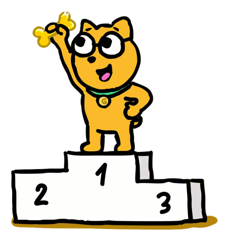 God The Dog on the winners podium